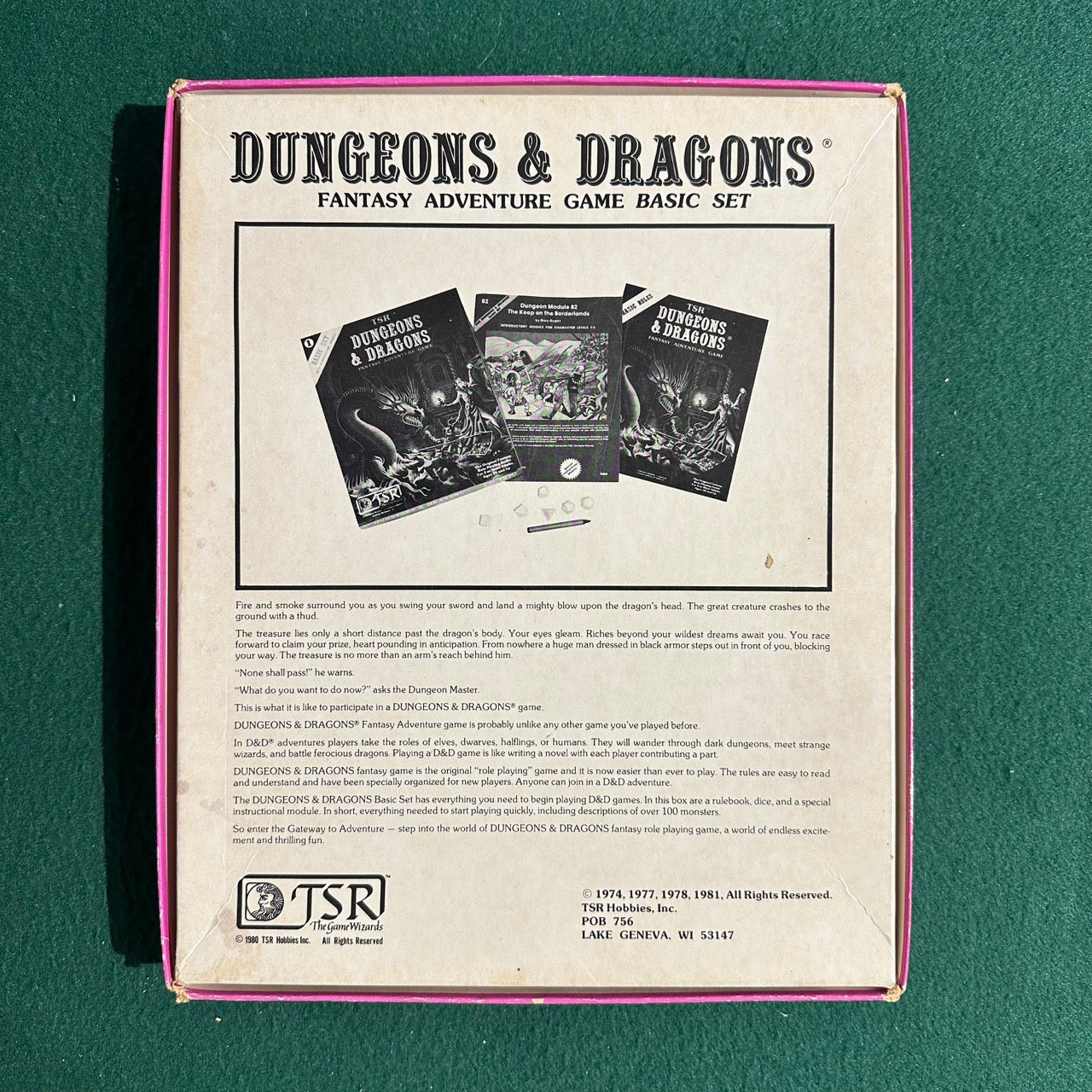Dungeons & Dragons Boxset: Basic Set 1011 with Dice & Crayon COMPLETE