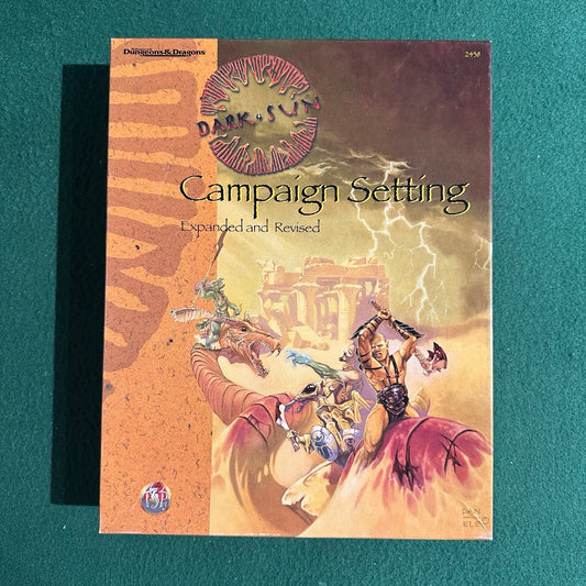 Advanced Dungeons & Dragons 2e Boxset: Dark Sun: Campaign Setting, Expanded and Revised 2438 COMPLETE