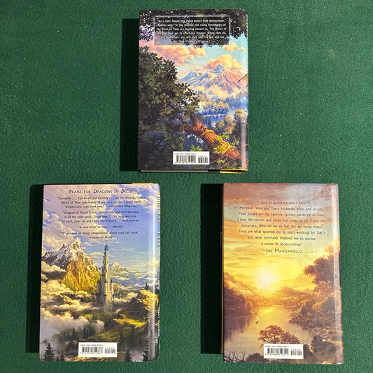 Dungeons & Dragons Hardbacks: Dragonlance Destinies Trilogy - Dragons of Deceit, Dragons of Fate and Dragons of Eternity SIGNED FIRST EDITIONS