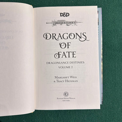 Dungeons & Dragons Hardbacks: Dragonlance Destinies Trilogy - Dragons of Deceit, Dragons of Fate and Dragons of Eternity SIGNED FIRST EDITIONS