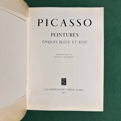 Vintage Art Hardback: Picasso Peintures Epoques Bleue et Rose