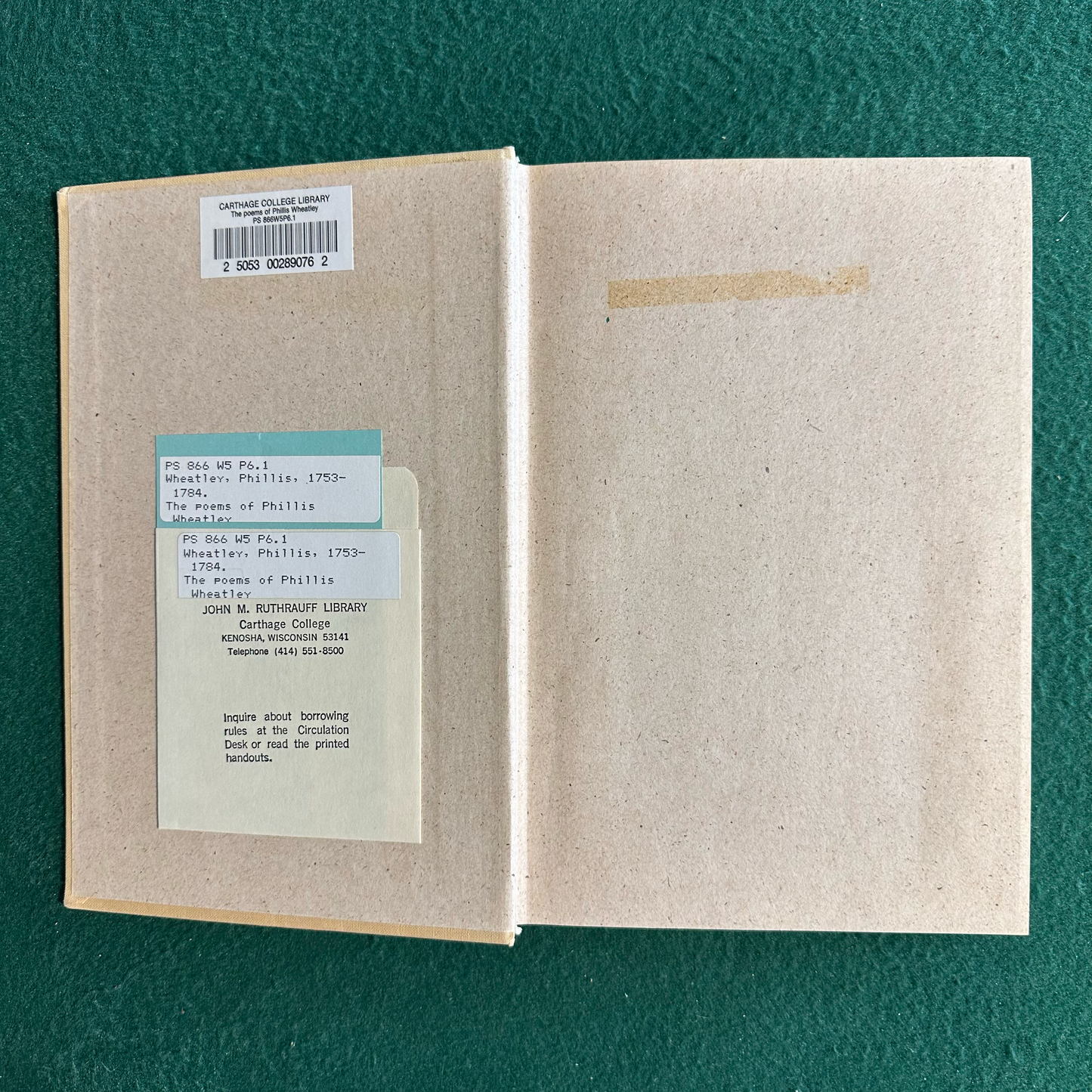 Vintage Poetry Hardback: The Poems of Phillis Wheatley, Edited by Julian D Mason FIRST EDITION