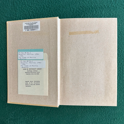 Vintage Poetry Hardback: The Poems of Phillis Wheatley, Edited by Julian D Mason FIRST EDITION