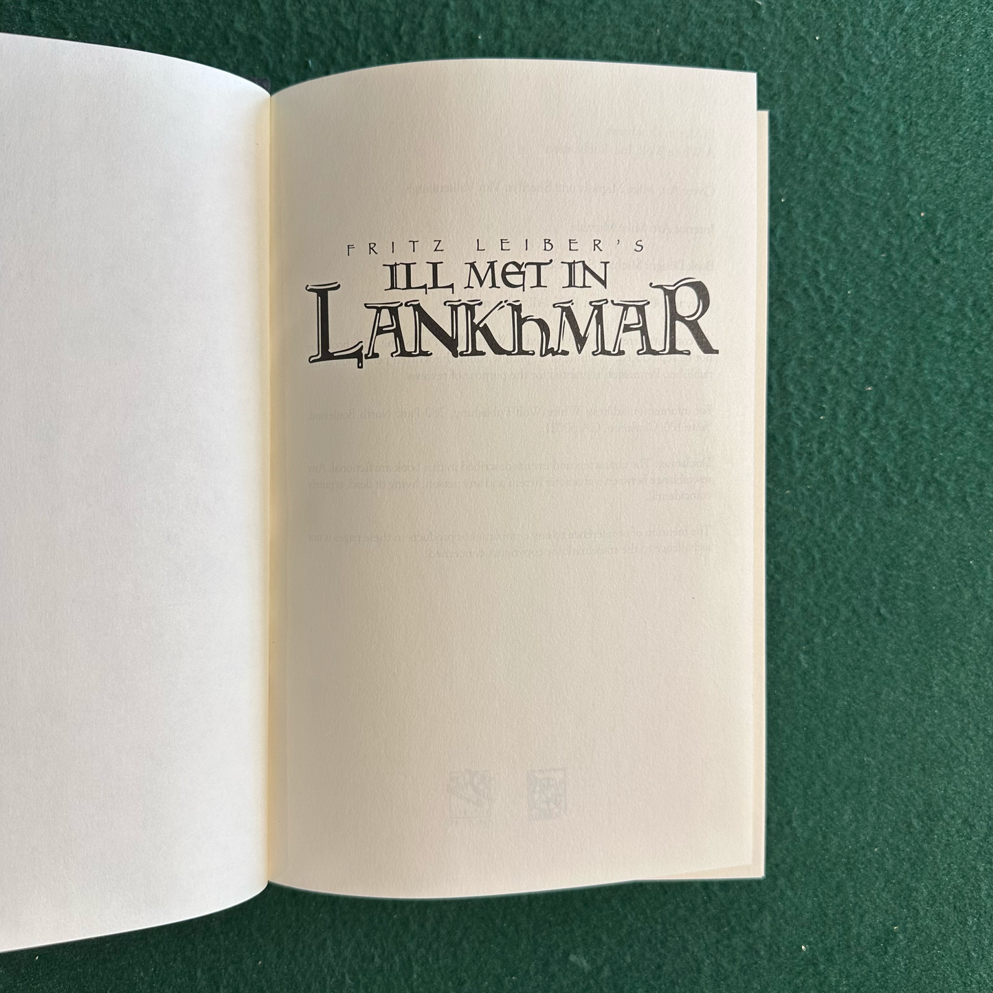 Vintage Fantasy Hardback: Fritz Leiber - Ill Met in Lankhmar