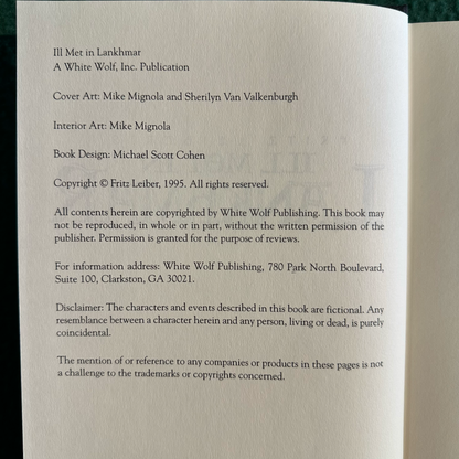 Vintage Fantasy Hardback: Fritz Leiber - Ill Met in Lankhmar