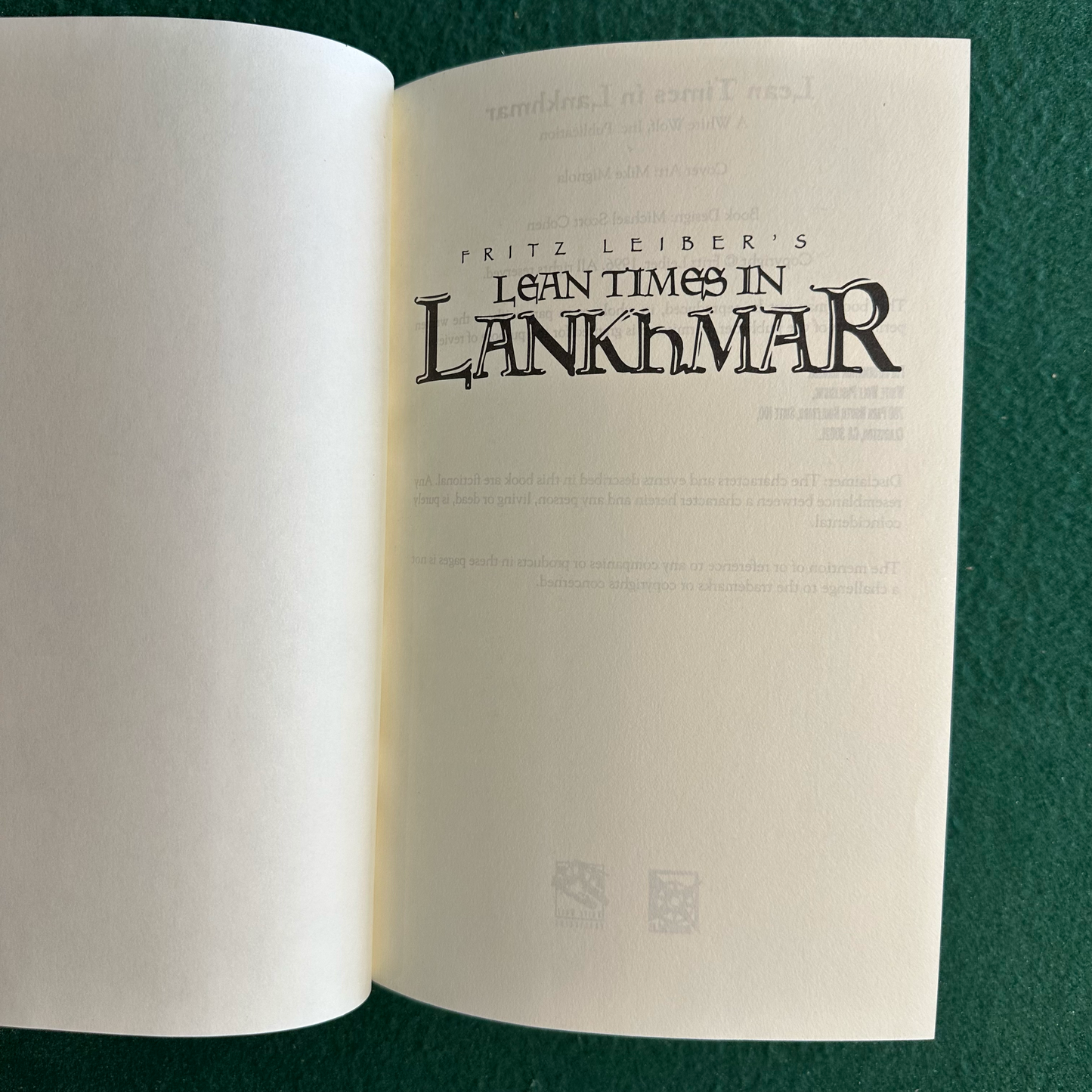 Vintage Fantasy Hardback: Fritz Leiber - Lean Times in Lankhmar