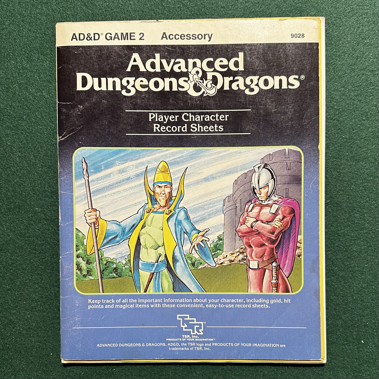 Vintage Dungeons & Dragons Accessory: AD&D - Player Character Record Sheets INCOMPLETE