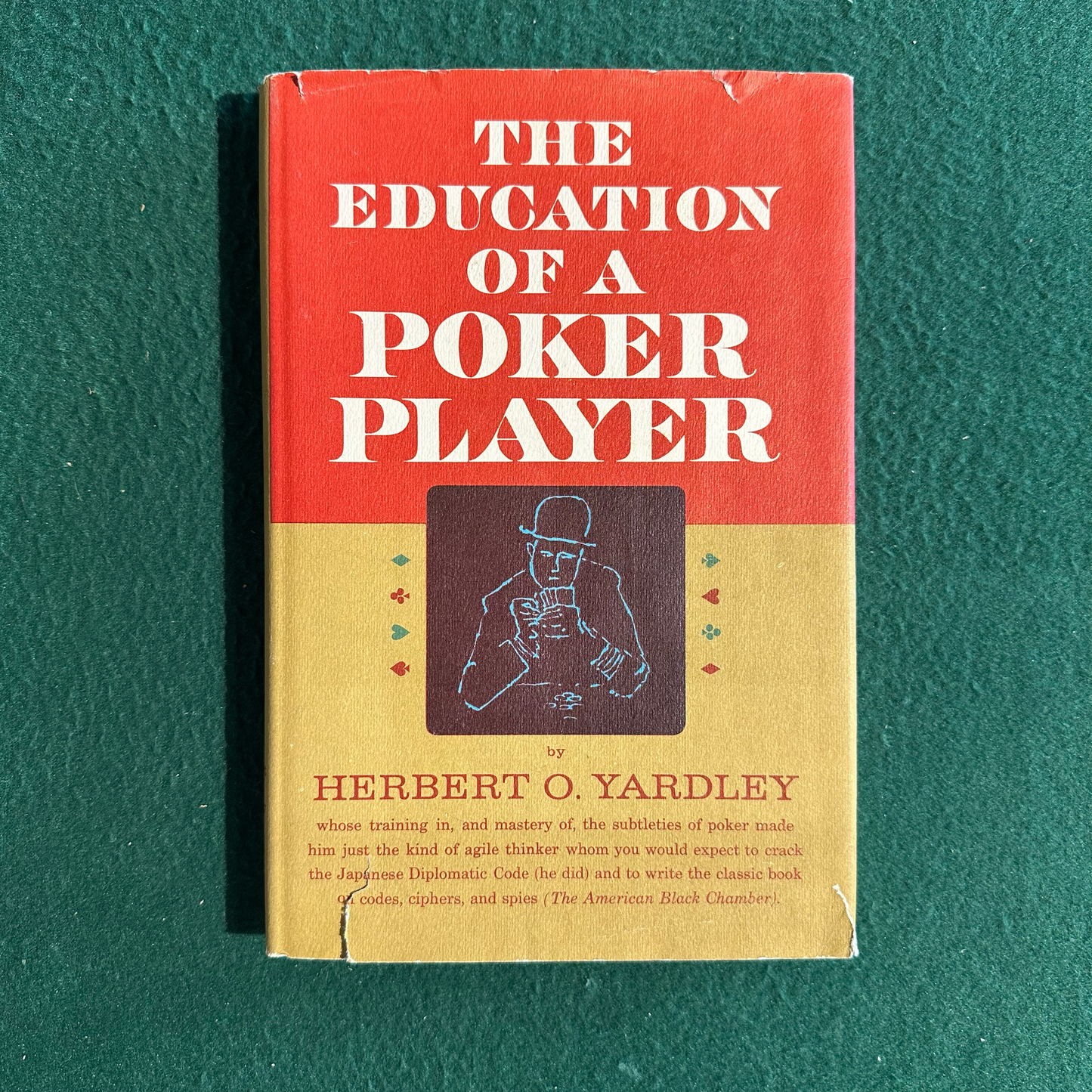 Vintage Non-Fiction Hardback: Herbert O Yardley - The Education of a Poker Player FIFTH PRINTING