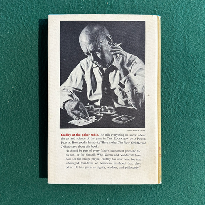 Vintage Non-Fiction Hardback: Herbert O Yardley - The Education of a Poker Player FIFTH PRINTING