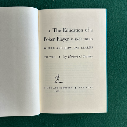 Vintage Non-Fiction Hardback: Herbert O Yardley - The Education of a Poker Player FIFTH PRINTING