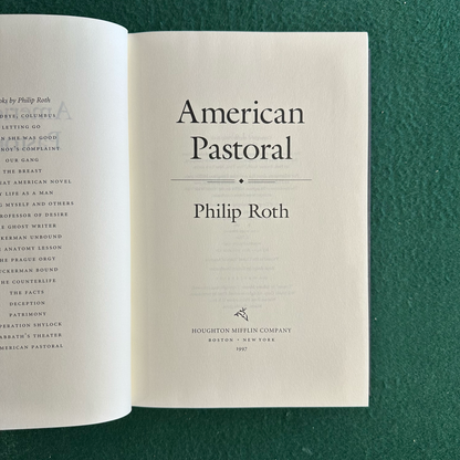 Vintage Fiction Hardback: Philip Roth - American Pastoral FIRST EDITION