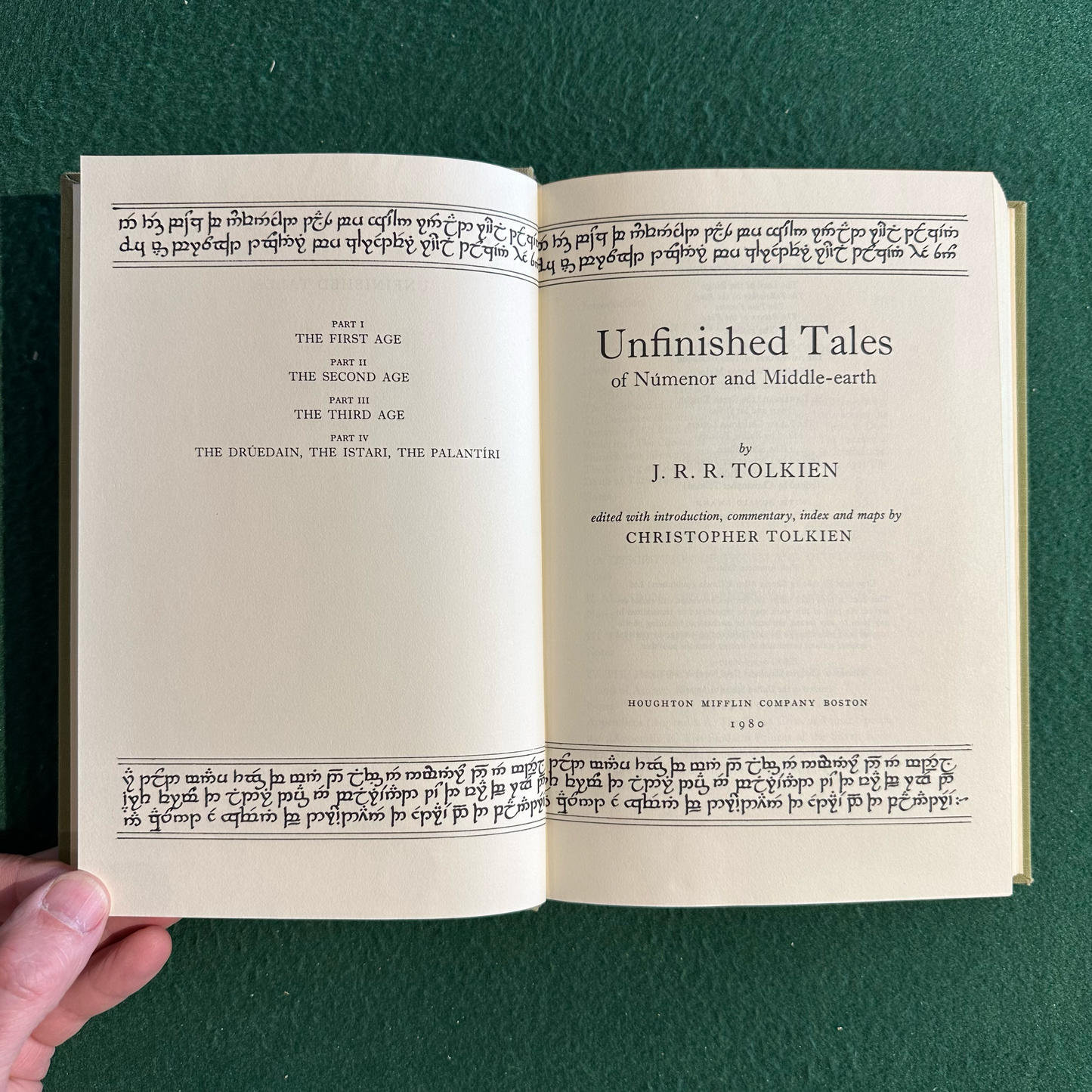 Vintage Fantasy Hardback: JRR Tolkien - Unfinished Tales FIRST EDITION