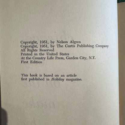 Vintage Non-Fiction Hardback: Nelson Algren - Chicago: City on the Make FIRST EDITION