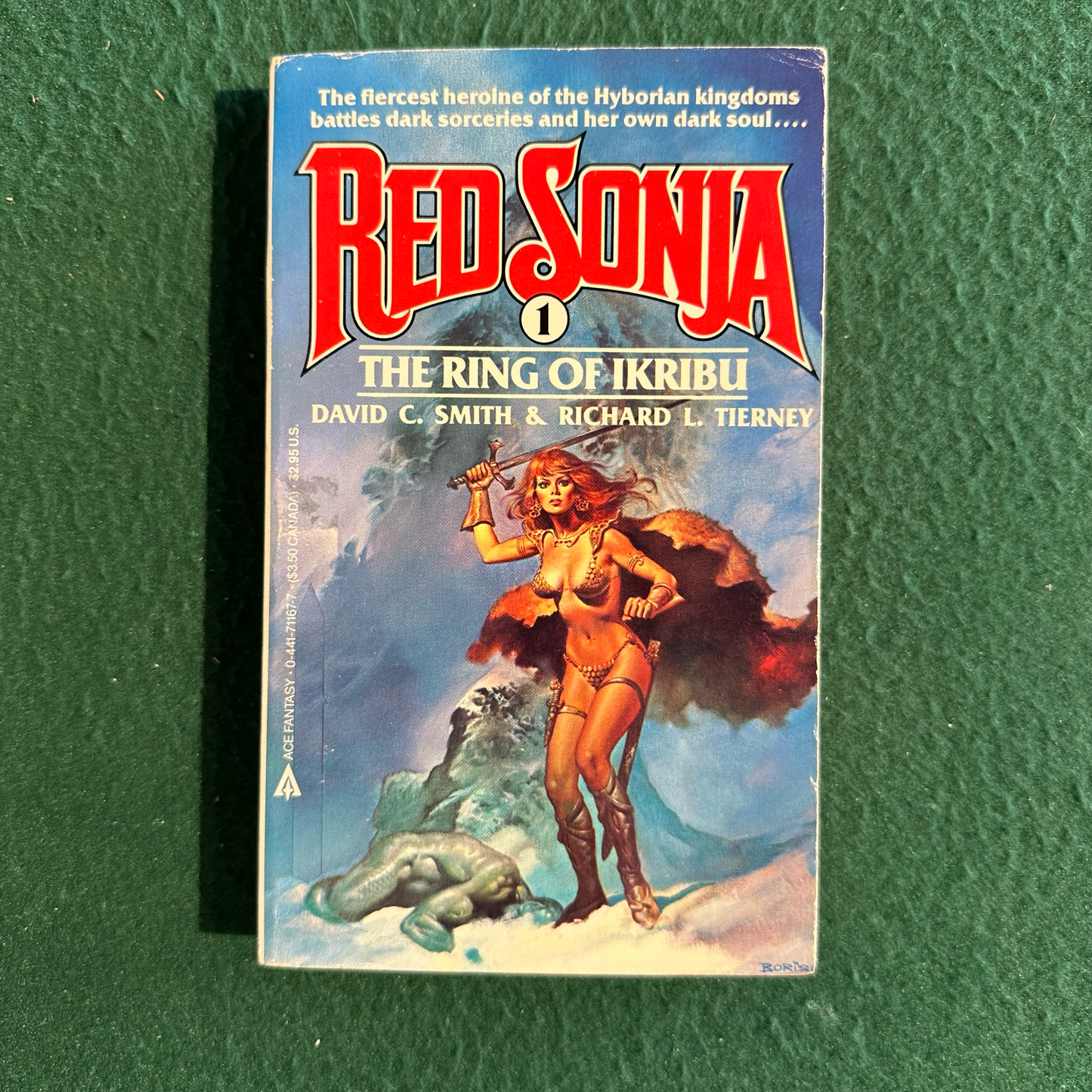 Vintage Fantasy Paperback: David C Smith & Richard L Tierney - Red Sonja: The Ring of Ikribu THIRD PRINTING