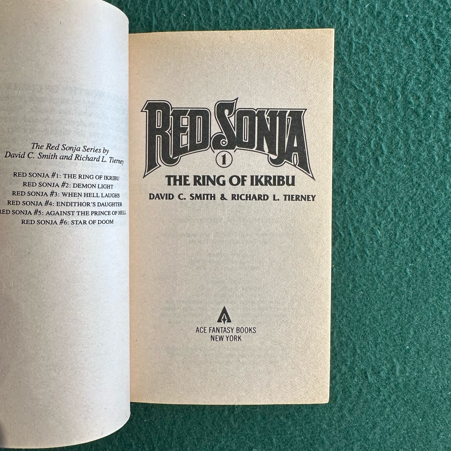 Vintage Fantasy Paperback: David C Smith & Richard L Tierney - Red Sonja: The Ring of Ikribu THIRD PRINTING