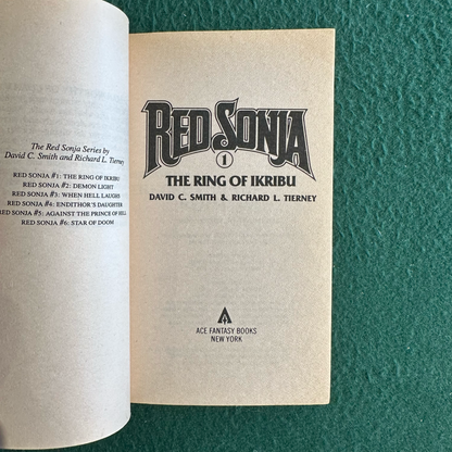Vintage Fantasy Paperback: David C Smith & Richard L Tierney - Red Sonja: The Ring of Ikribu THIRD PRINTING