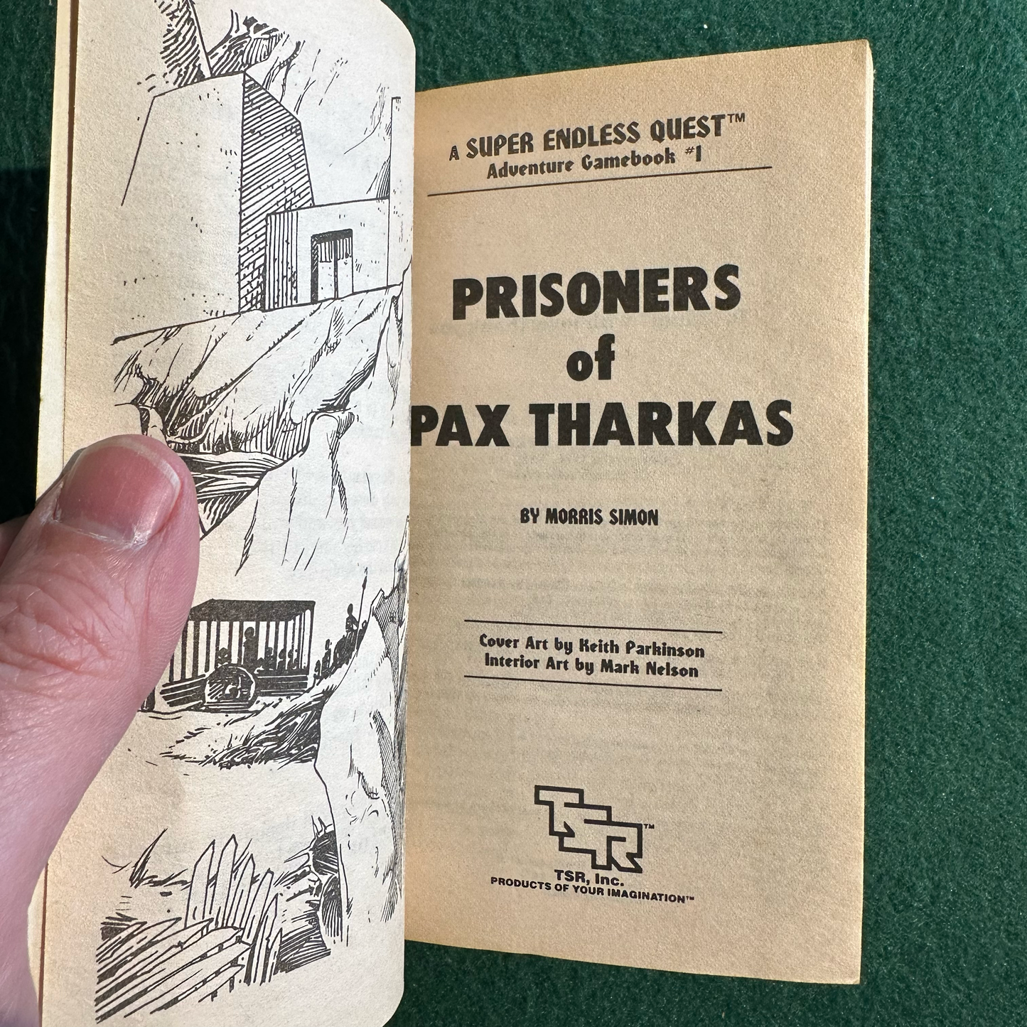 Vintage Dungeons & Dragons Paperback: Morris Simon - Dragonlance Super Endless Quest: Prisoners of Pax Tharkas FIRST PRINTING
