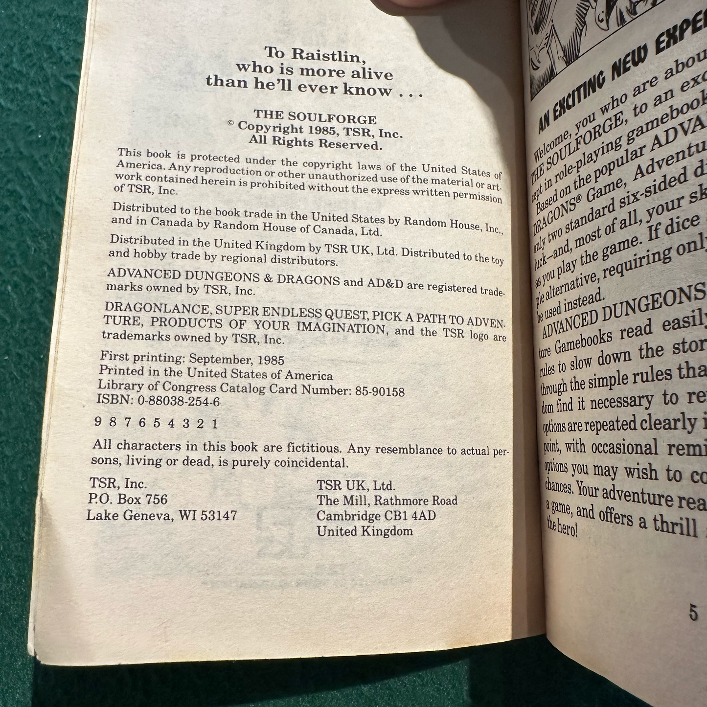 Vintage Dungeons & Dragons Paperback: Terry Phillips - Dragonlance: Soulforge FIRST PRINTING