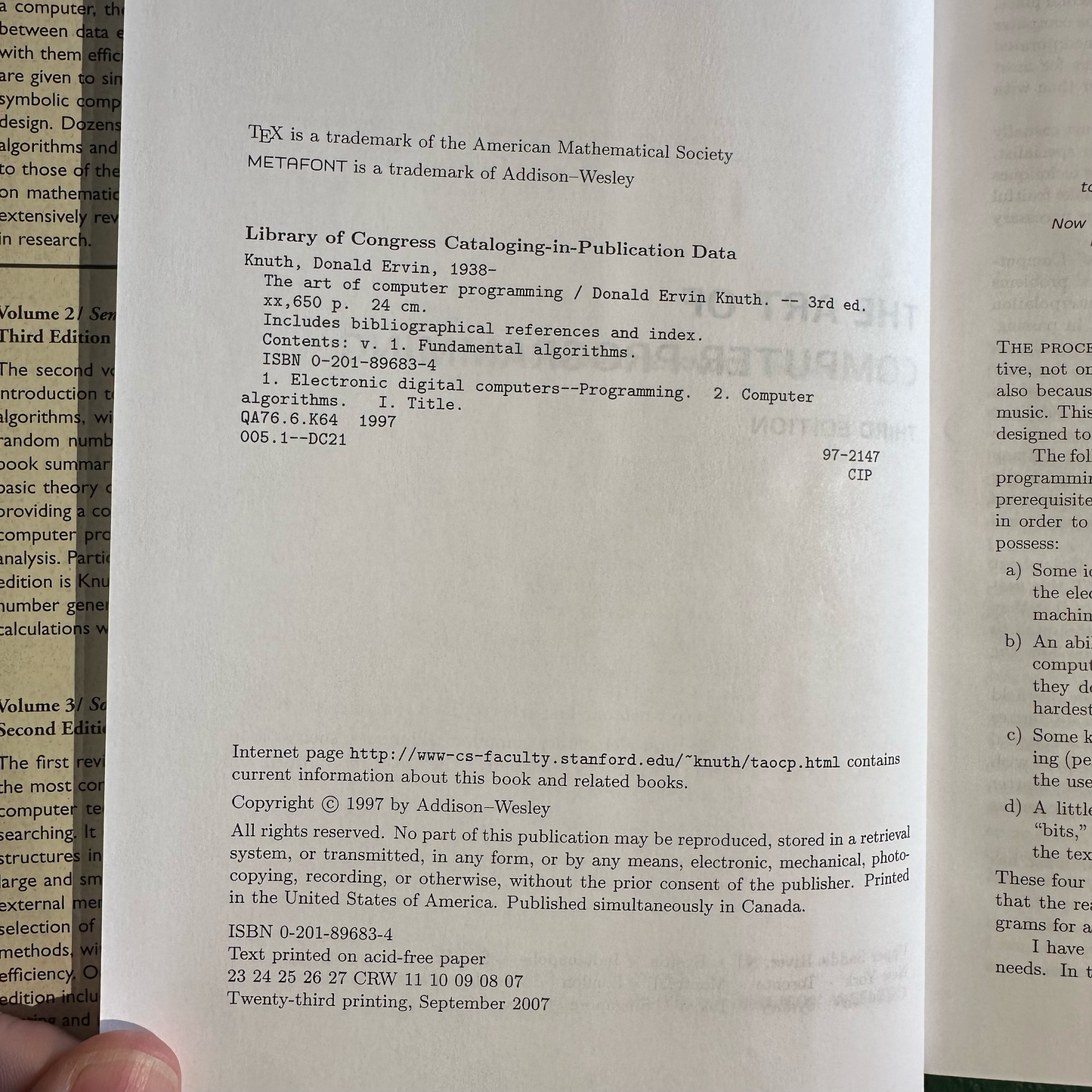 Vintage Non-Fiction Hardback: Donald E Knuth - The Art of Computer Programming