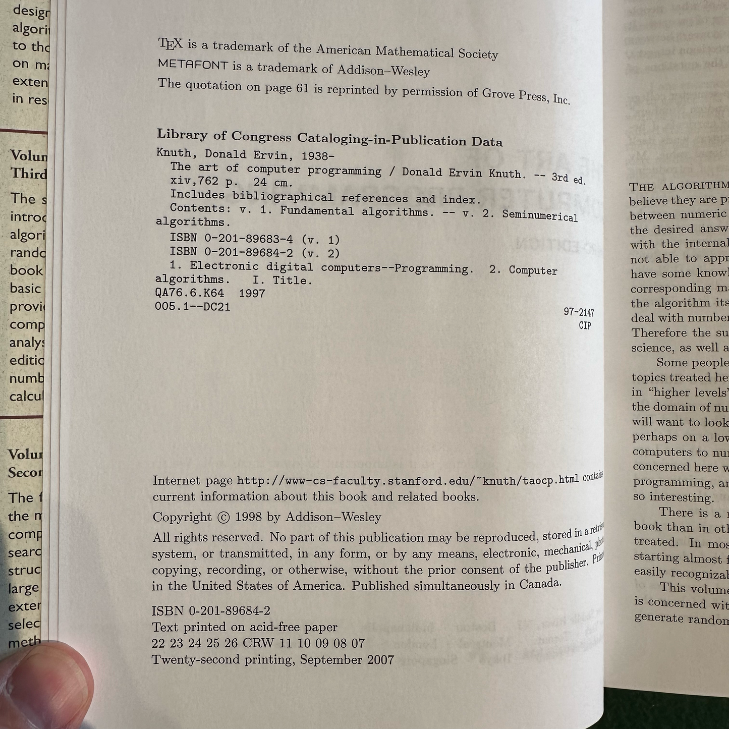 Vintage Non-Fiction Hardback: Donald E Knuth - The Art of Computer Programming