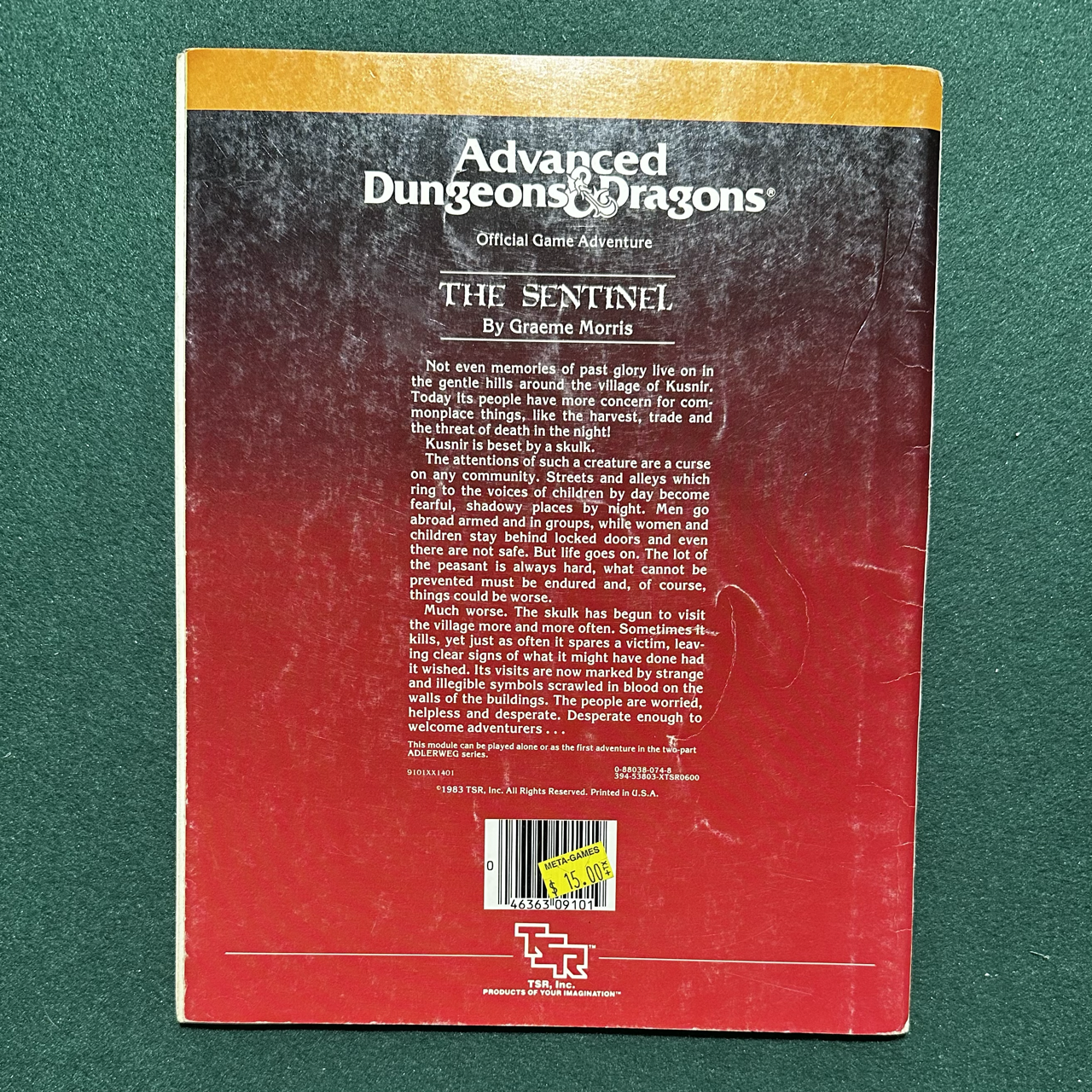 Vintage Dungeons & Dragons Adventure: AD&D The Sentinel
