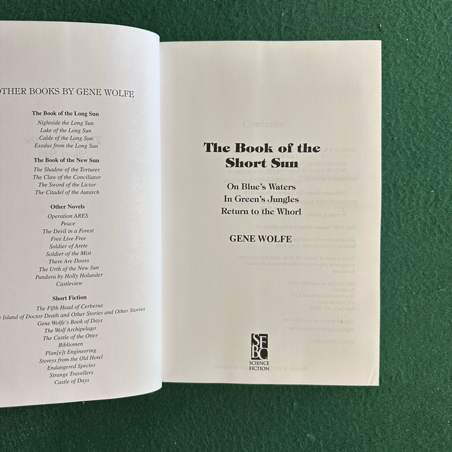 Vintage Fantasy Hardback: Gene Wolfe - The Book of the Short Sun FIRST PRINTING