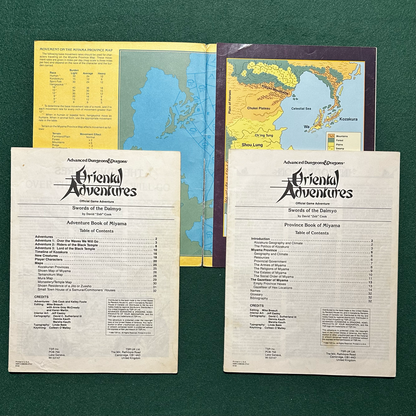 Vintage Dungeons & Dragons Adventure: AD&D Oriental Adventures - Sword of the Daimyo