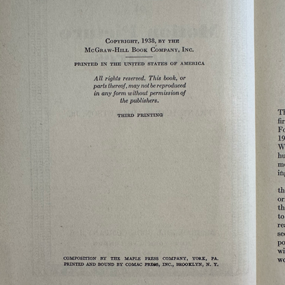 Vintage Non-Fiction Hardback: Frank H Ricketson Jr. - The Management of Motion Picture Theatres SIGNED THIRD PRINTING