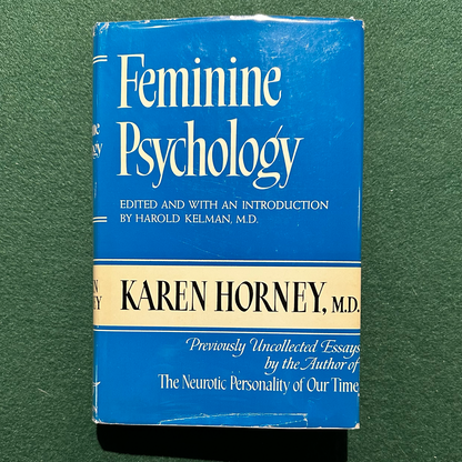 Vintage Non-Fiction Hardback: Karen Horney MD - Feminine Psychology FIRST EDITION / PRINTING