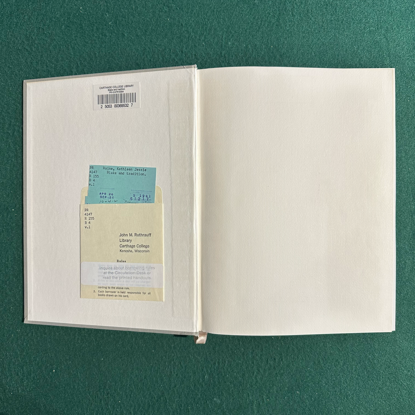 Vintage Art Hardbacks: Kathleen Raine - Blake and Tradition, 2 Volumes