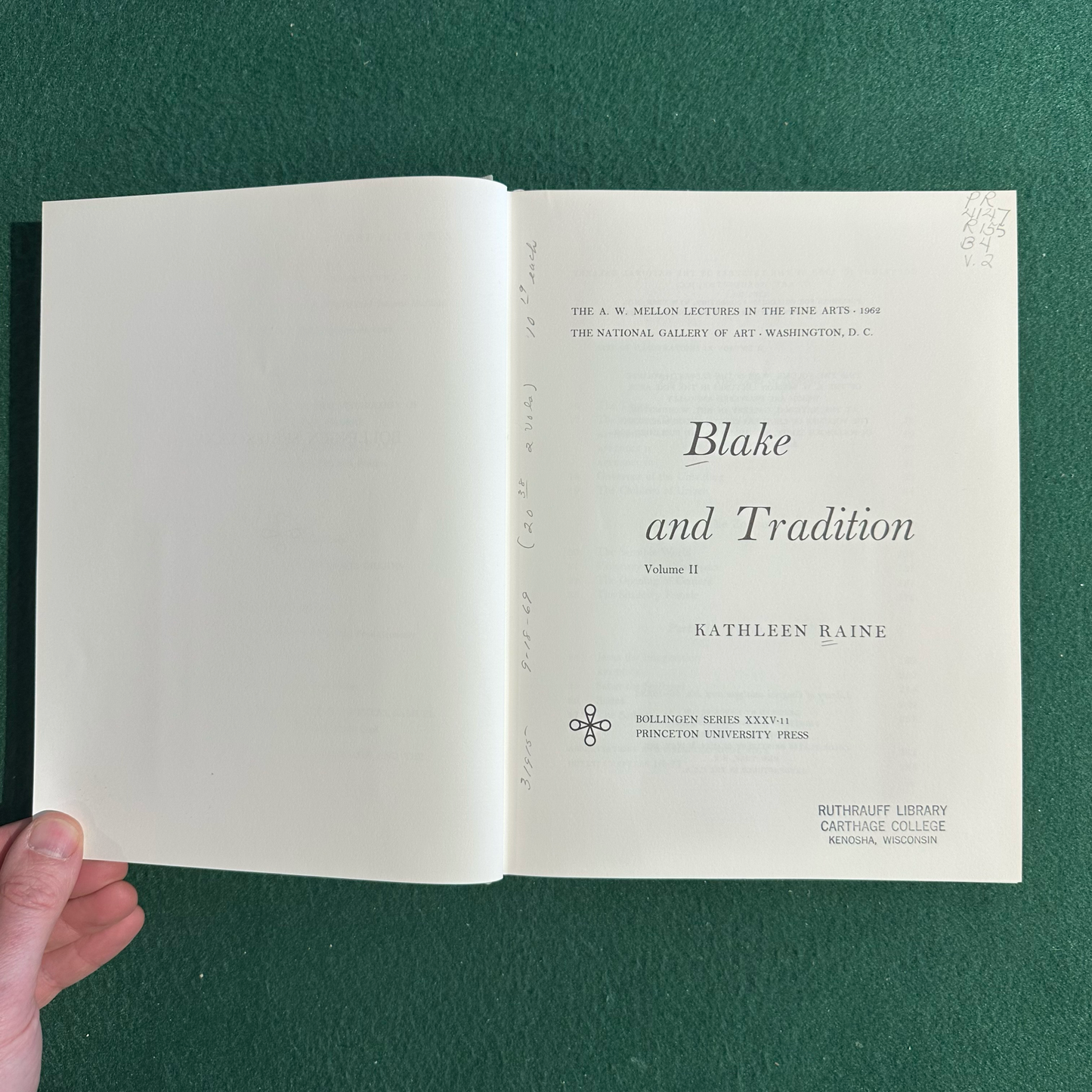 Vintage Art Hardbacks: Kathleen Raine - Blake and Tradition, 2 Volumes