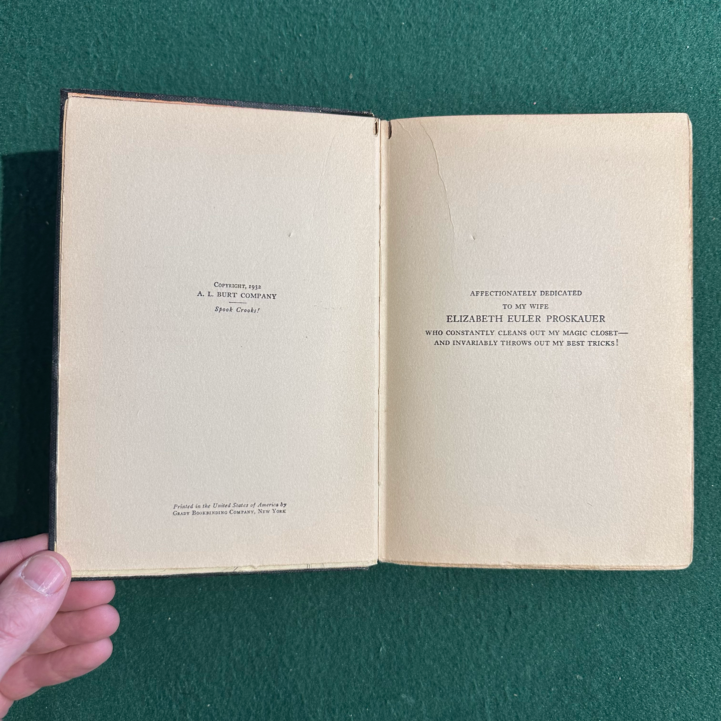 Vintage Non-Fiction Hardback: Julien J Proskauer - Spook Crooks!