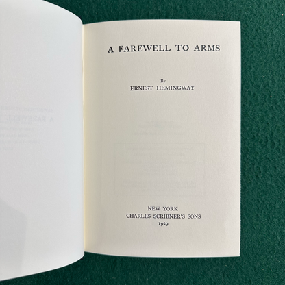 Vintage Fiction Hardback: Ernest Hemingway - A Farewell to Arms FIRST EDITION FACSIMILE