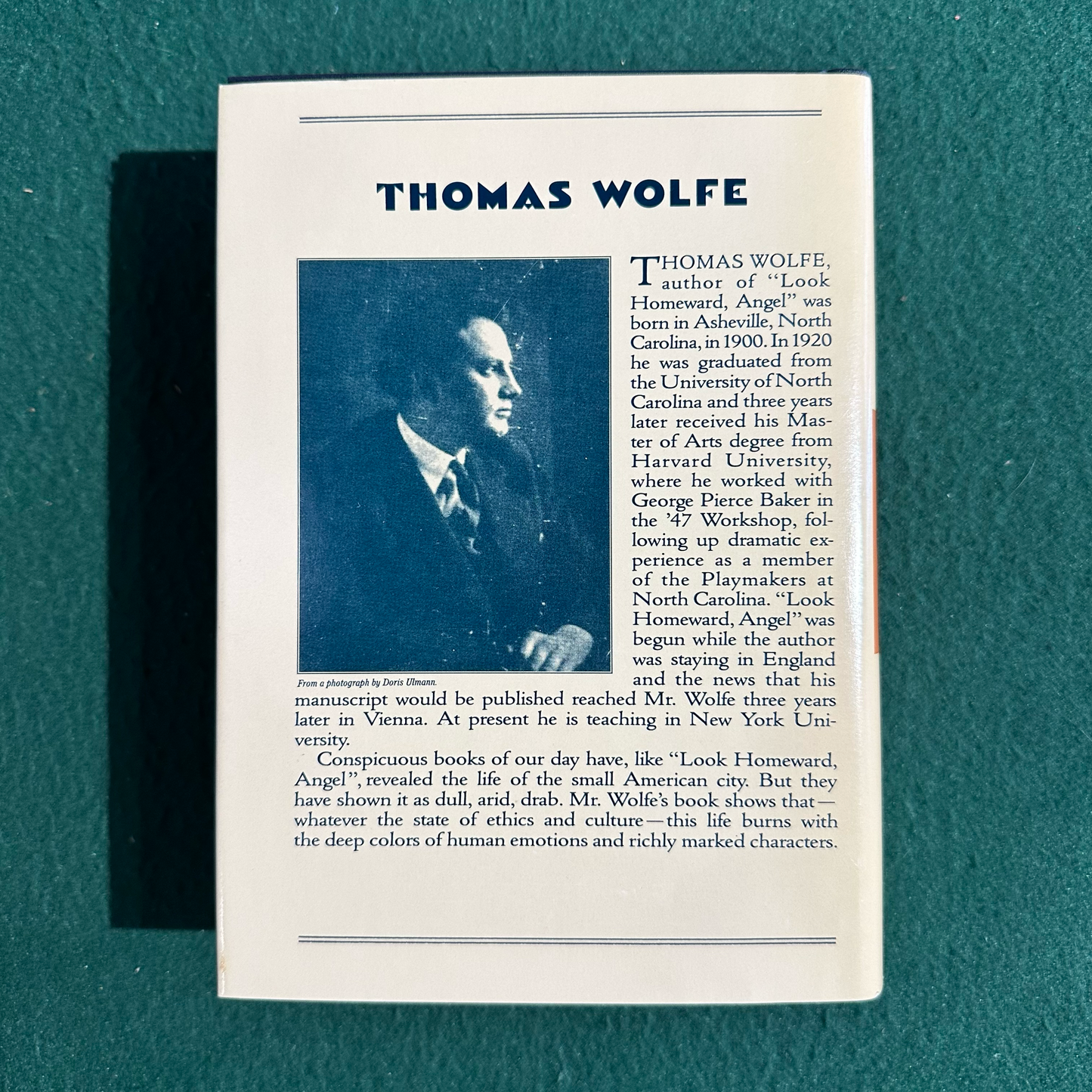 Vintage Fiction Hardback: Thomas Wolfe - Look Homeward, Angel FIRST EDITION FACSIMILE