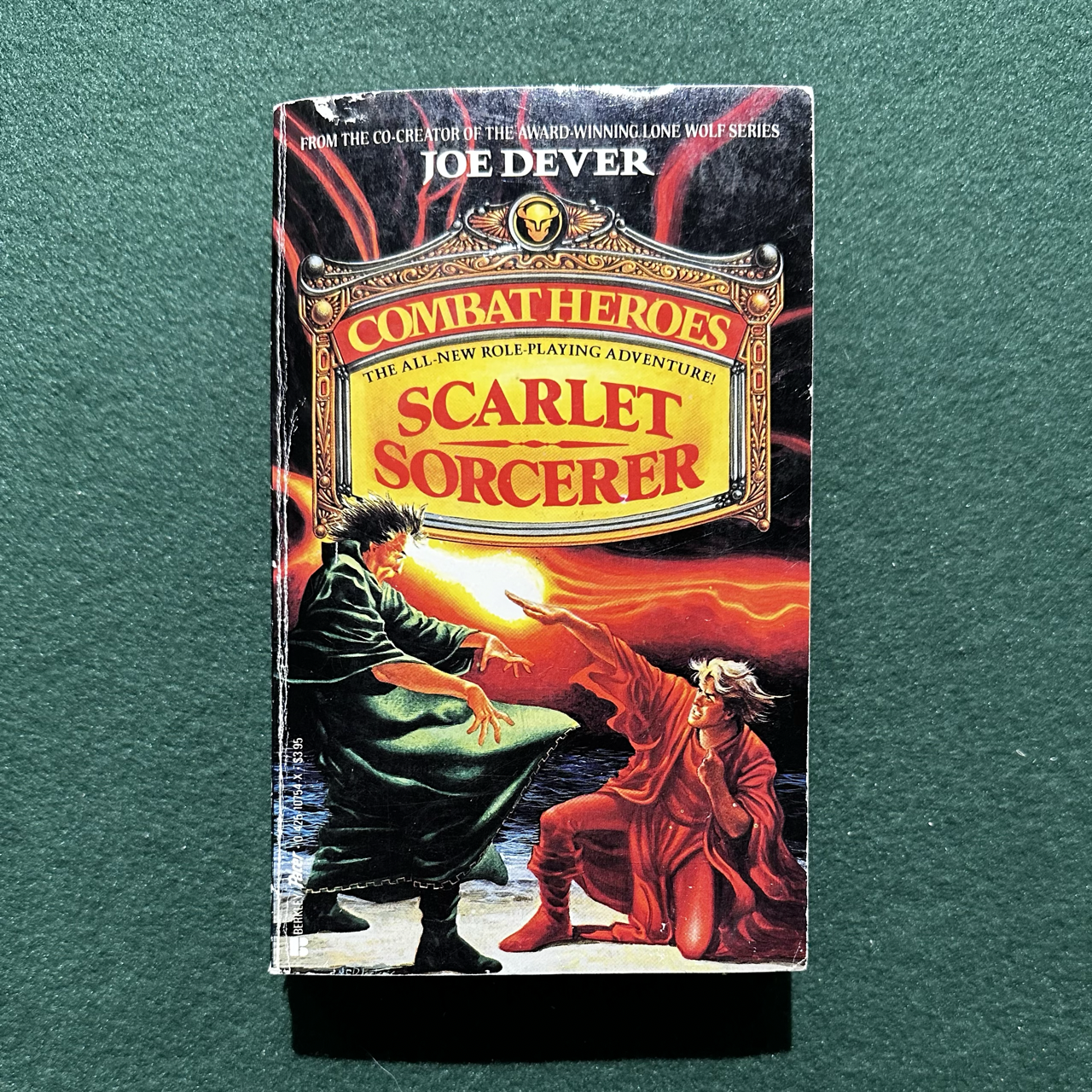 Vintage Fantasy Paperback: Joe Dever - Combat Heroes: Scarlet Sorcerer FIRST PRINT