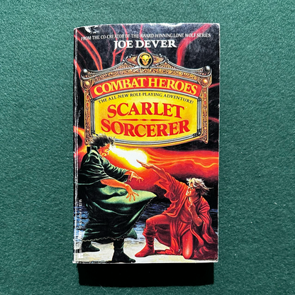 Vintage Fantasy Paperback: Joe Dever - Combat Heroes: Scarlet Sorcerer FIRST PRINT
