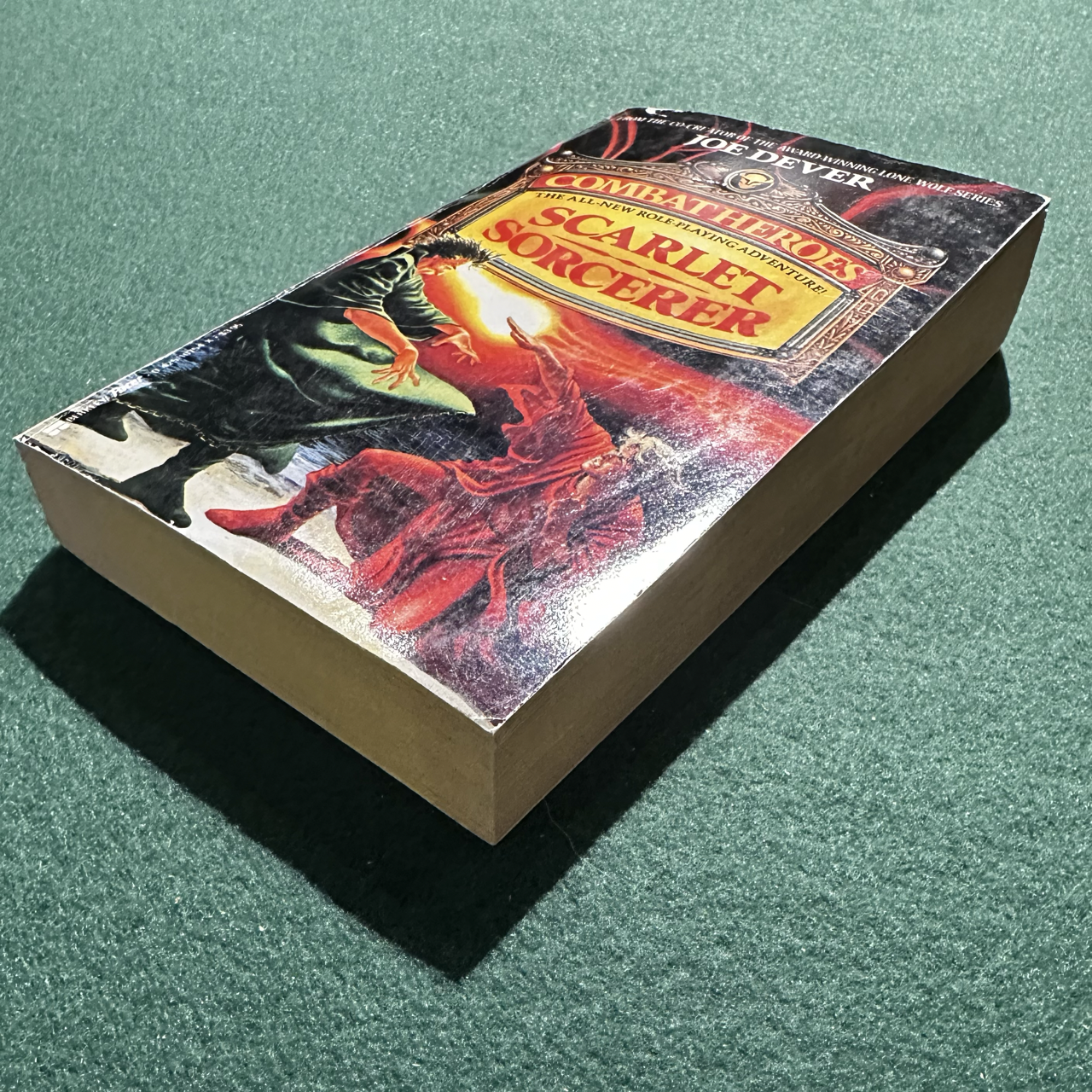 Vintage Fantasy Paperback: Joe Dever - Combat Heroes: Scarlet Sorcerer FIRST PRINT