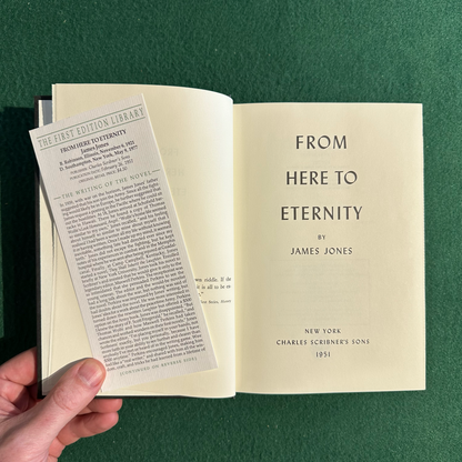 Vintage Fiction Hardback: James Jones - From Here to Eternity FIRST EDITION FACSIMILE