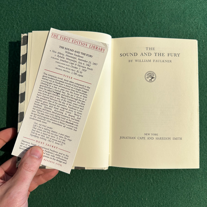 Vintage Fiction Hardback: William Faulkner - The Sound and the Fury FIRST EDITION FACSIMILE