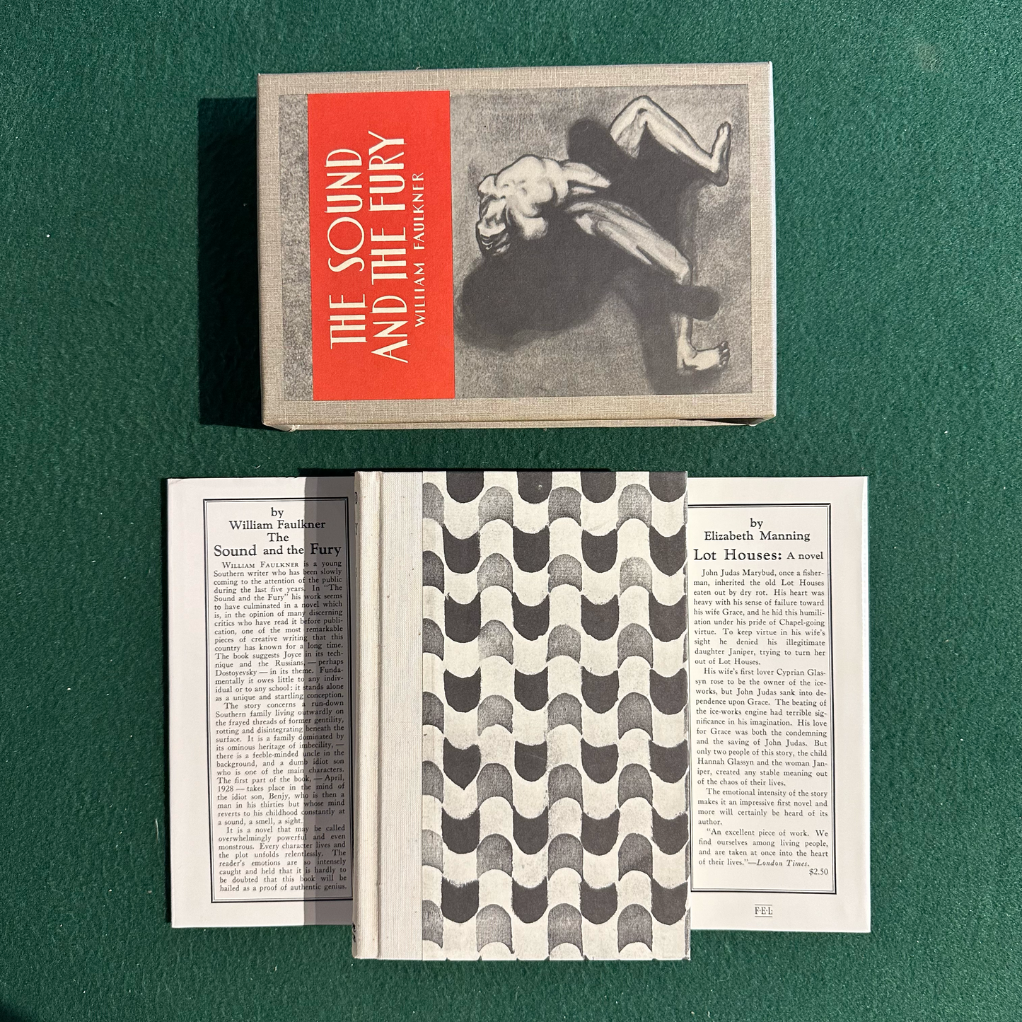 Vintage Fiction Hardback: William Faulkner - The Sound and the Fury FIRST EDITION FACSIMILE