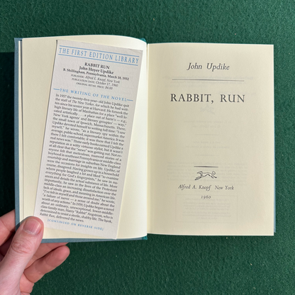 Vintage Fiction Hardback: John Updike - Rabbit, Run FIRST EDITION FACSIMILE