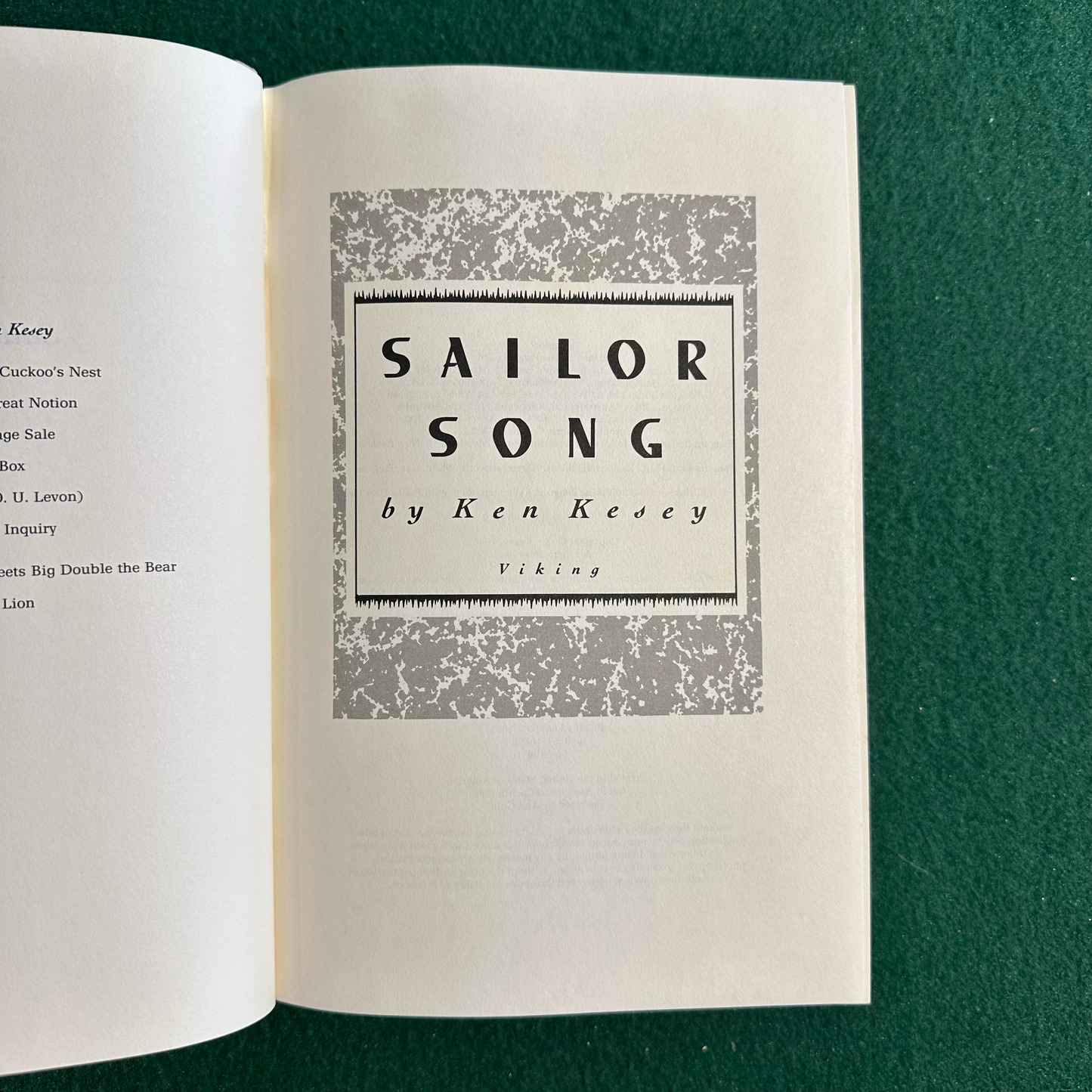 Vintage Fiction Hardback: Ken Kesey - Sailor Song SIGNED FIRST EDITION