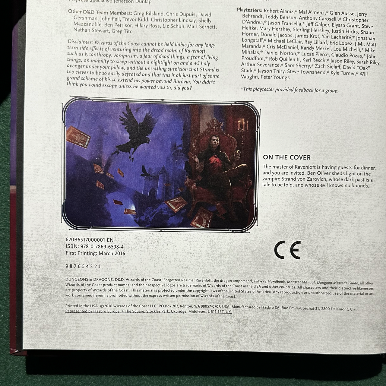 Dungeons & Dragons Hardback: Curse of Strahd with DM Screen FIRST PRINT