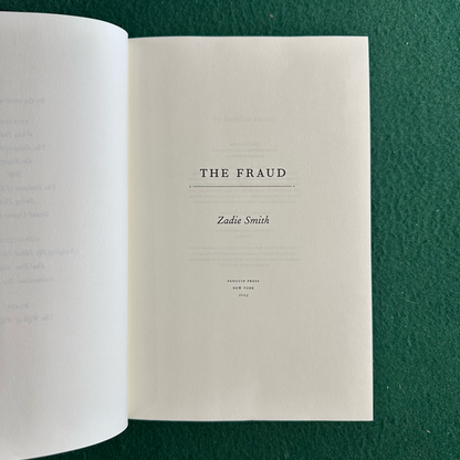 Fiction Hardback: Zadie Smith - The Fraud SIGNED FIRST EDITION