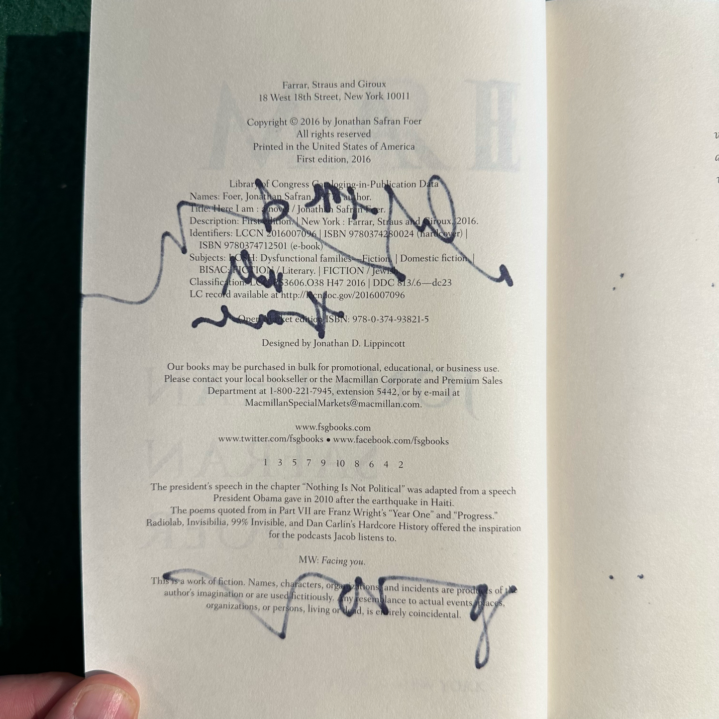 Fiction Hardback: Jonathan Safran Foer - Here I Am SIGNED FIRST EDITION