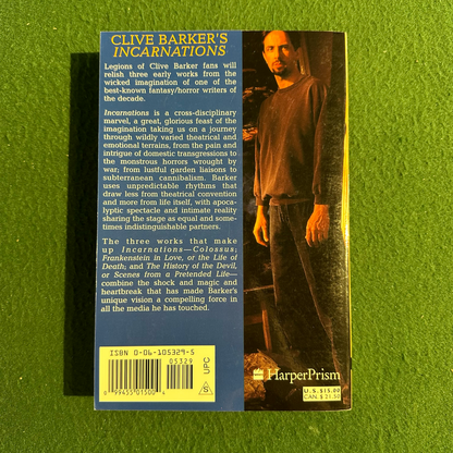 Vintage Horror Paperback: Clive Barker - Incarnations FIRST PRINTING