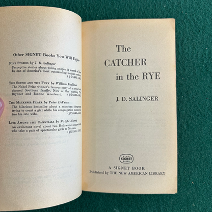Vintage Fiction Paperback: JD Salinger - The Catcher in the Rye