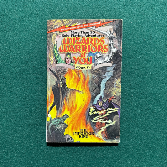 Vintage Fantasy Paperback: Megan and H William Stine - Wizards Warriors & You: The Imposter King FIRST PRINTING