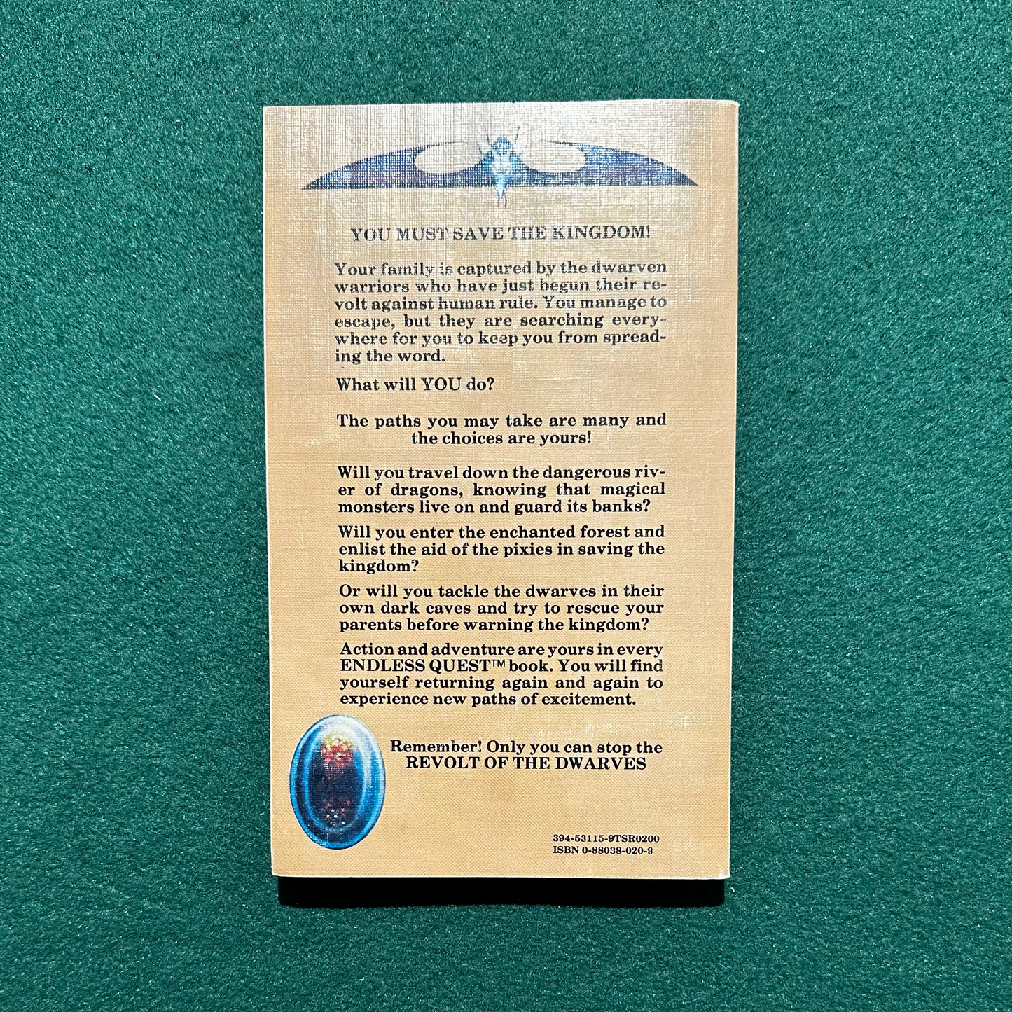 Vintage Fantasy Paperback: Rose Estes - Endless Quest: Revolt of the Dwarves FIRST PRINTING