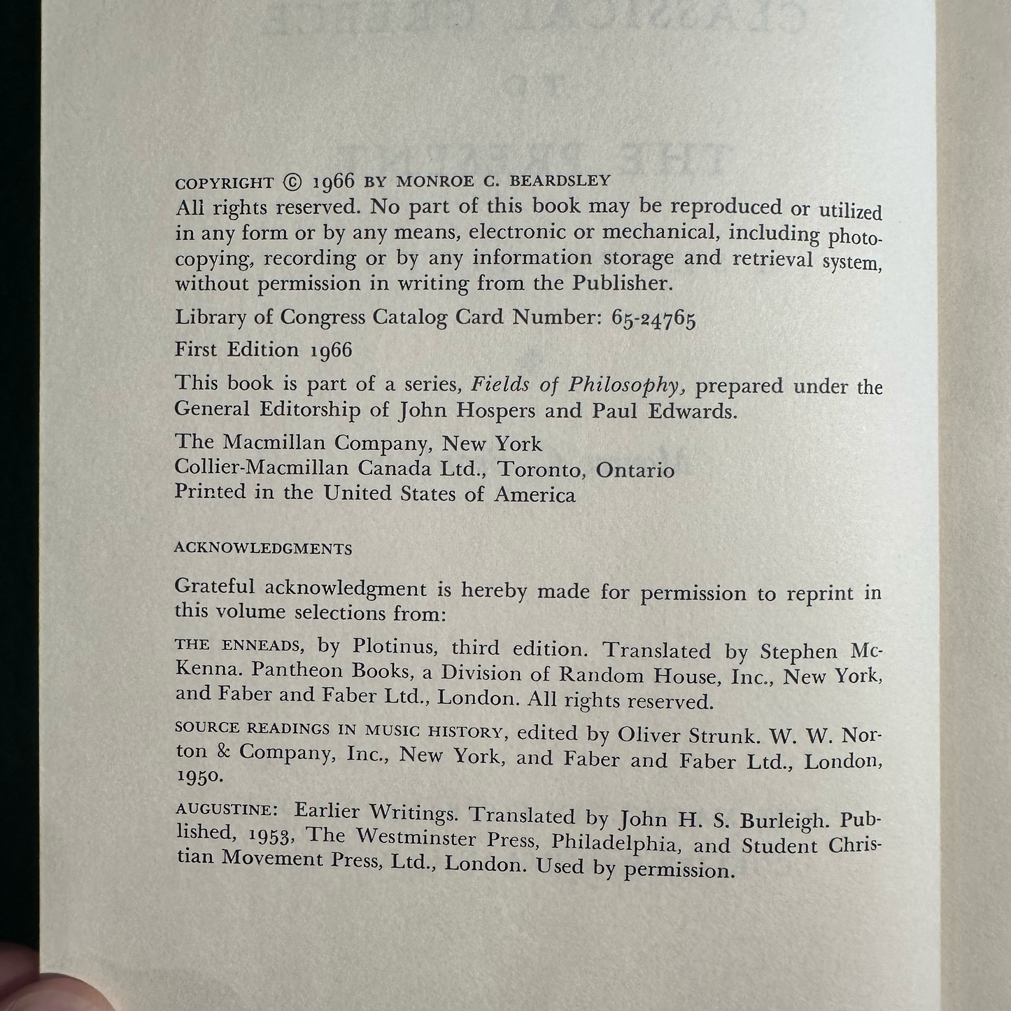 Vintage Non-Fiction Hardback: Munroe C Beardsley - Aesthetics FIRST EDITION
